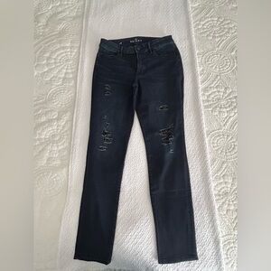 Edgy Black Distressed Skinny Jeans